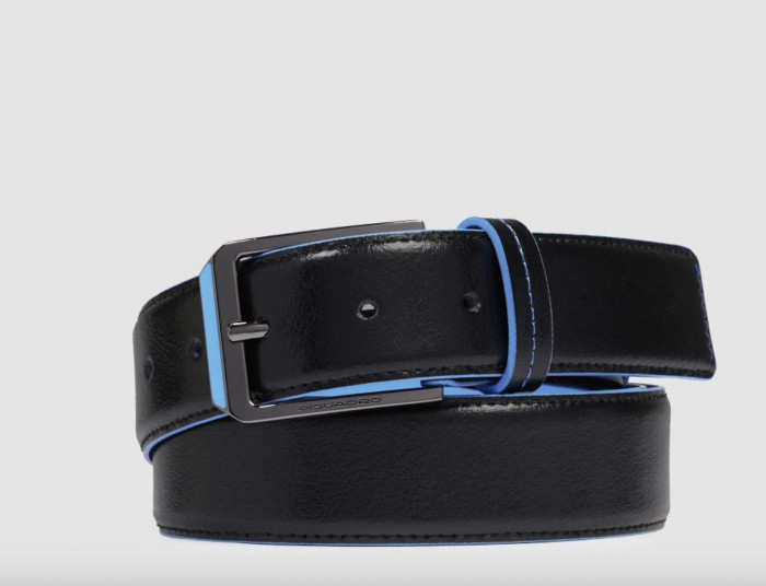 Ремень мужской Piquadro Blue Square CU6743B2/N 125х3.5см черный натуральная кожа