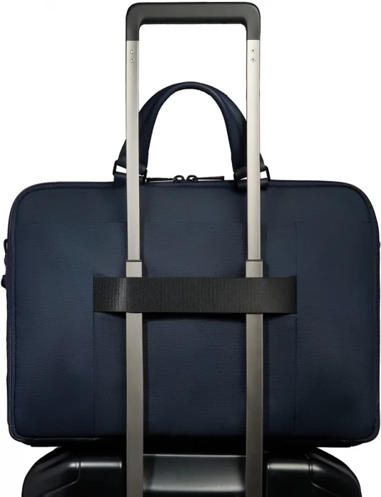 Деловая сумка для ноутбука Piquadro Wollem CA6637W129/BLU полиэстер/натуральная кожа